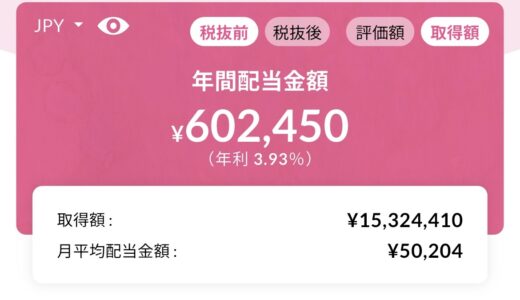 年間配当金額が60万円になりました【2025年】