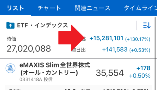 毎月自動積立している投資信託の利益が+1500万円になりました